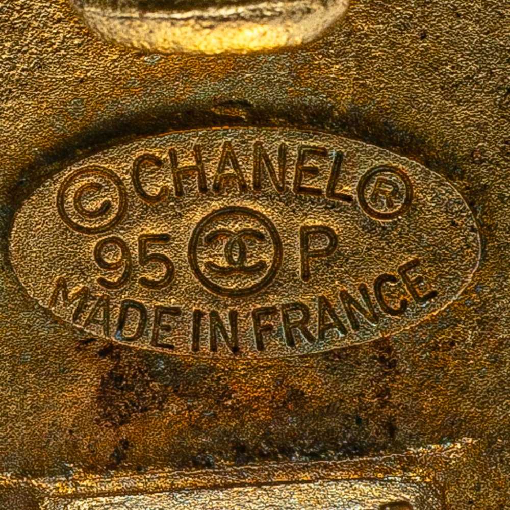 Chanel Gold Gold Plated CC Clip On Earrings - image 3