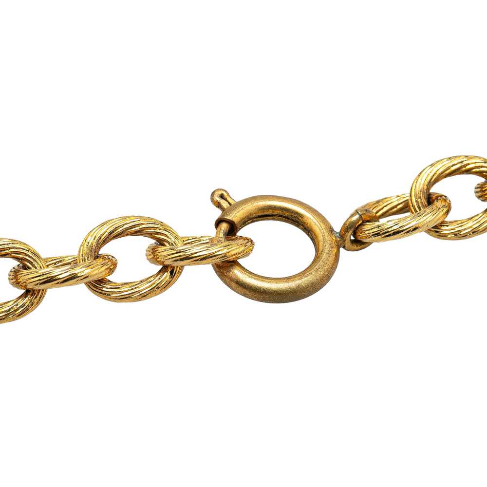 Chanel Gold Gold Plated CC Medallion Link Necklace - image 3