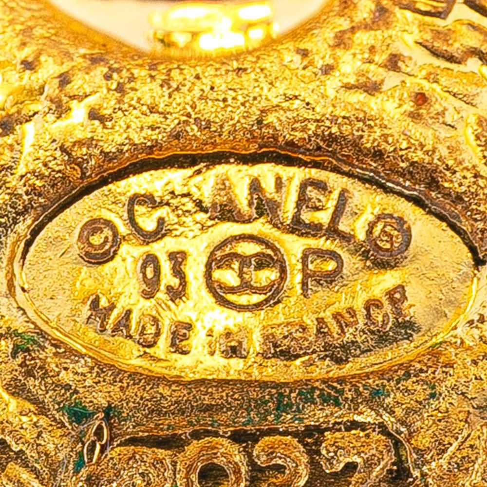 Chanel Gold Gold Plated CC Clip On Earrings - image 3