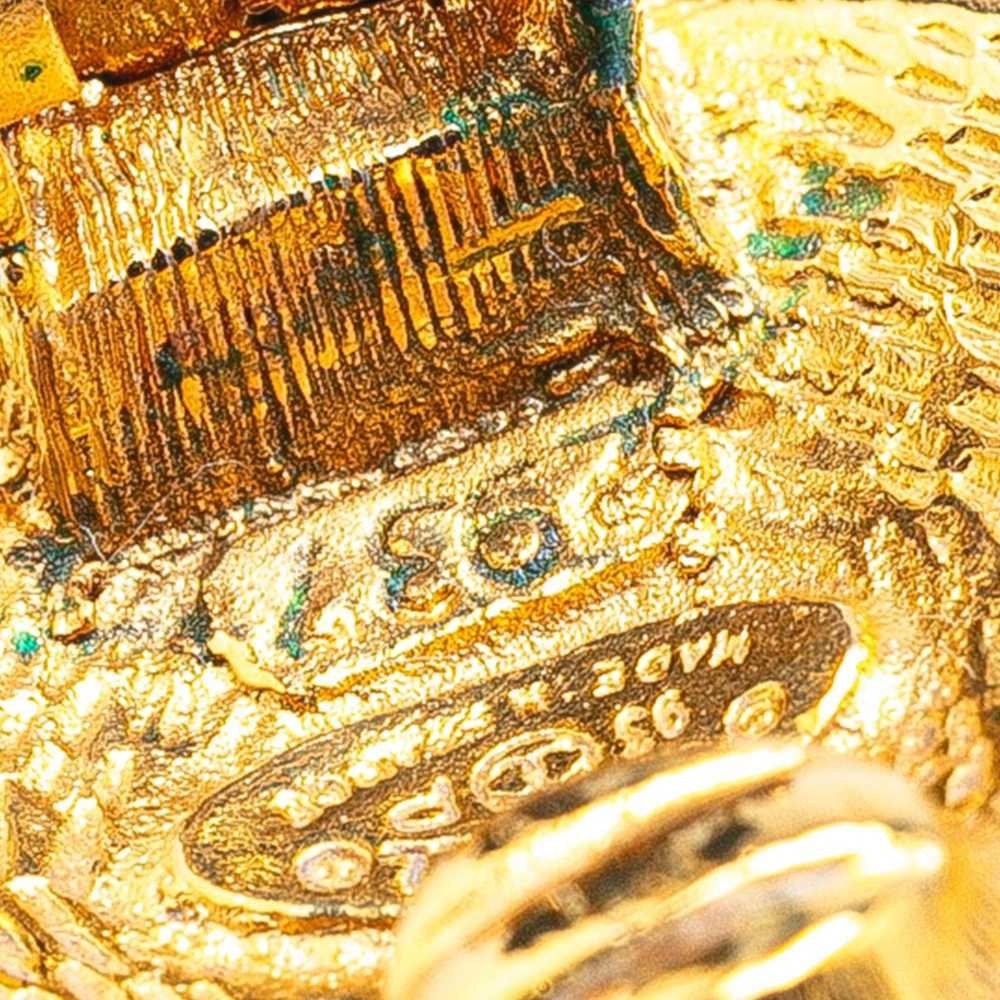 Chanel Gold Gold Plated CC Clip On Earrings - image 4
