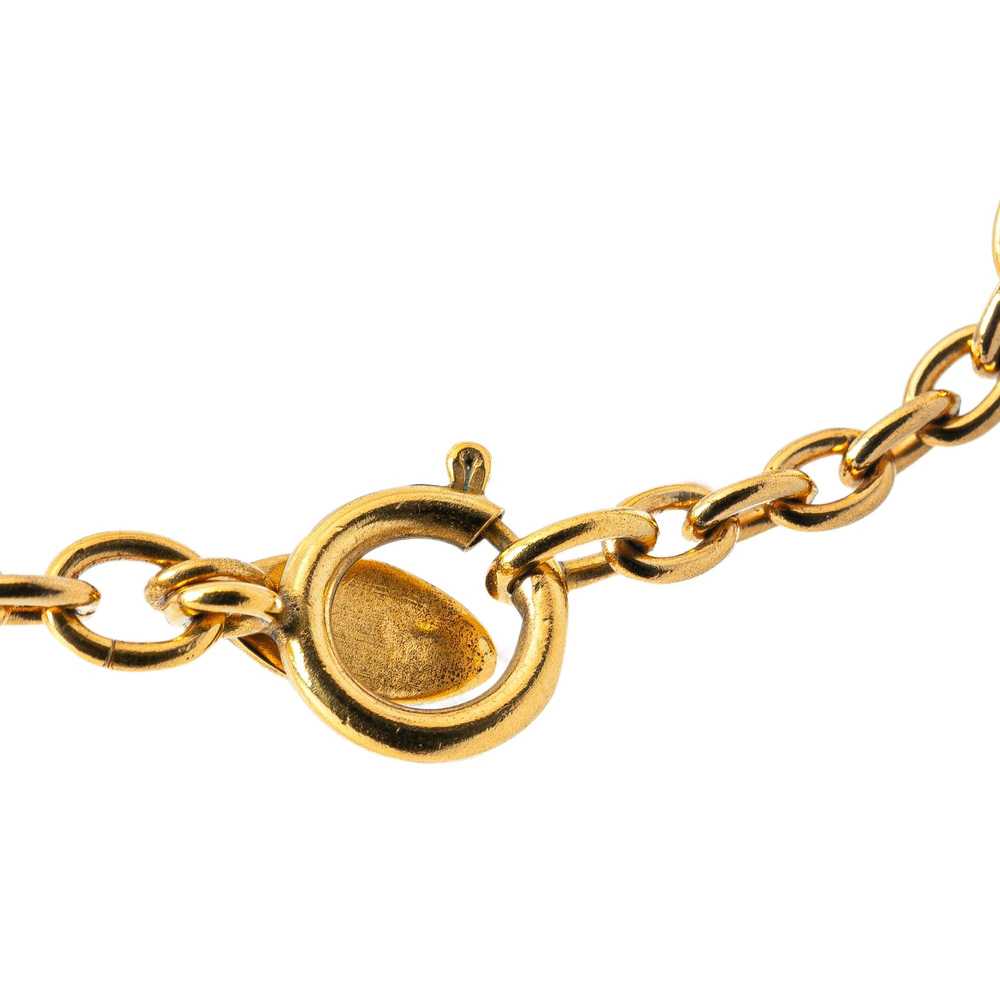 Chanel Gold Gold Plated CC Quilted Pendant Neckla… - image 4