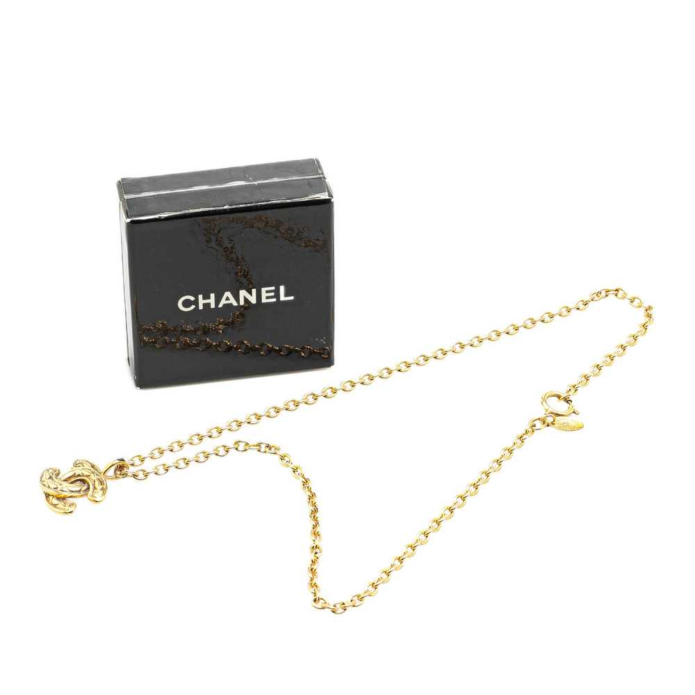 Chanel Gold Gold Plated CC Quilted Pendant Neckla… - image 7
