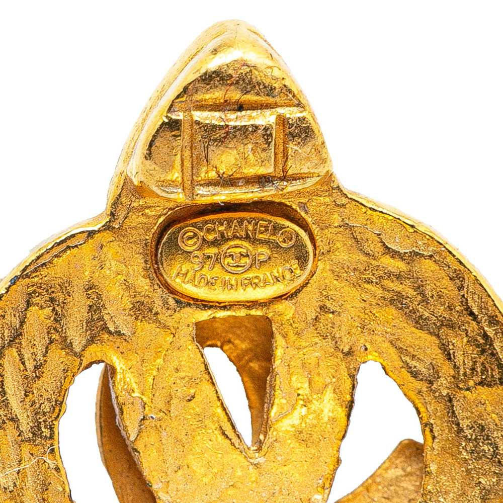 Chanel Gold Gold Plated CC Clip On Earrings - image 3