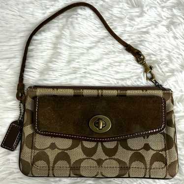 バッグ Coach Brown Suede Soho Hobo Handbag y2k Coach brown suede soho - Gem