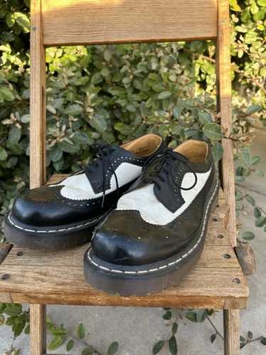 Dr Martens 3989black and White Brogue Platform Made in
