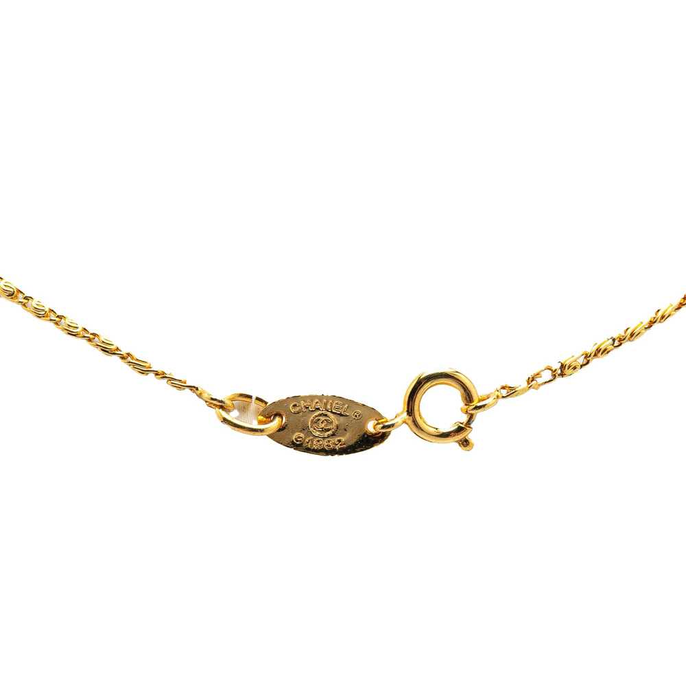 Chanel Gold Gold Plated CC Pendant Necklace - image 2