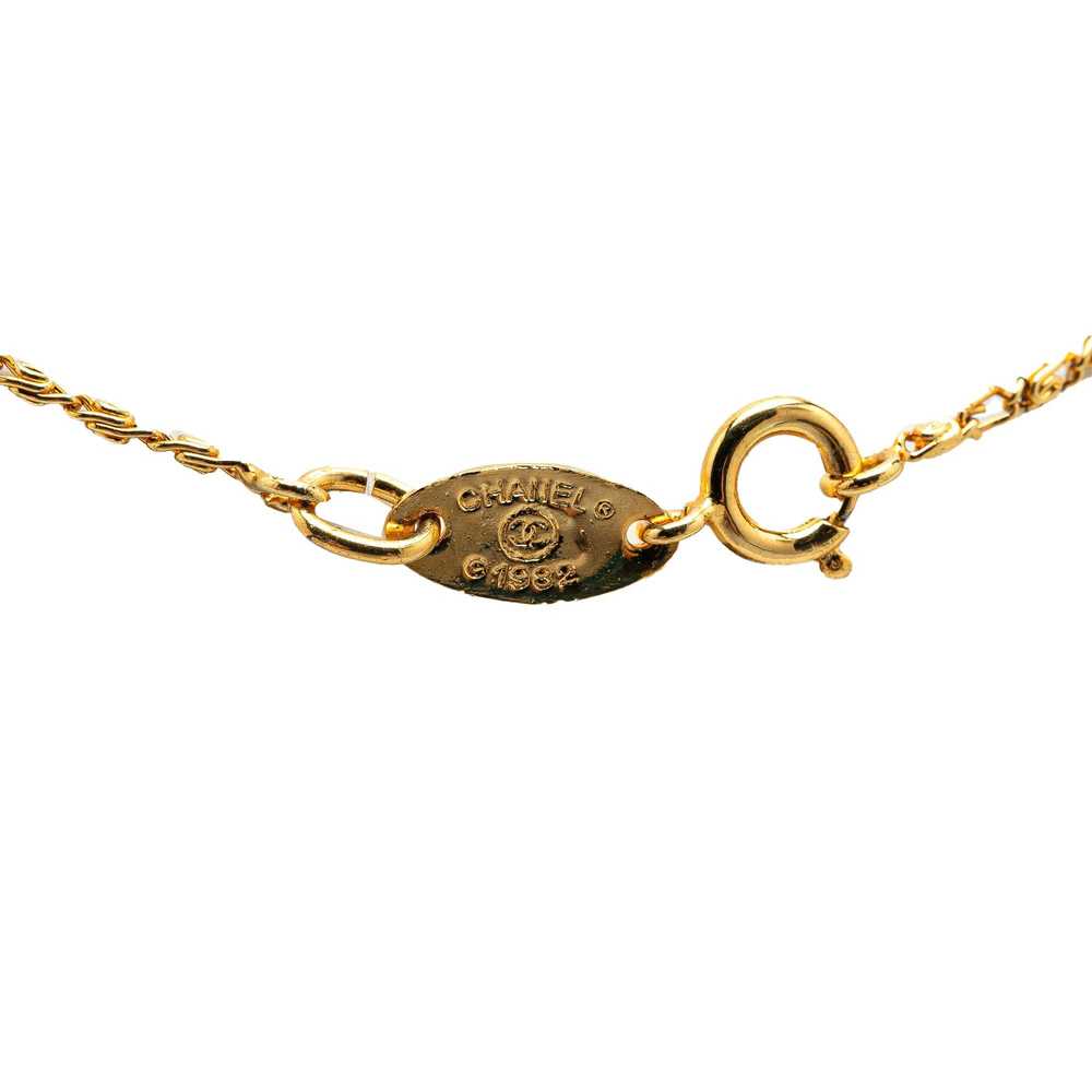 Chanel Gold Gold Plated CC Pendant Necklace - image 3