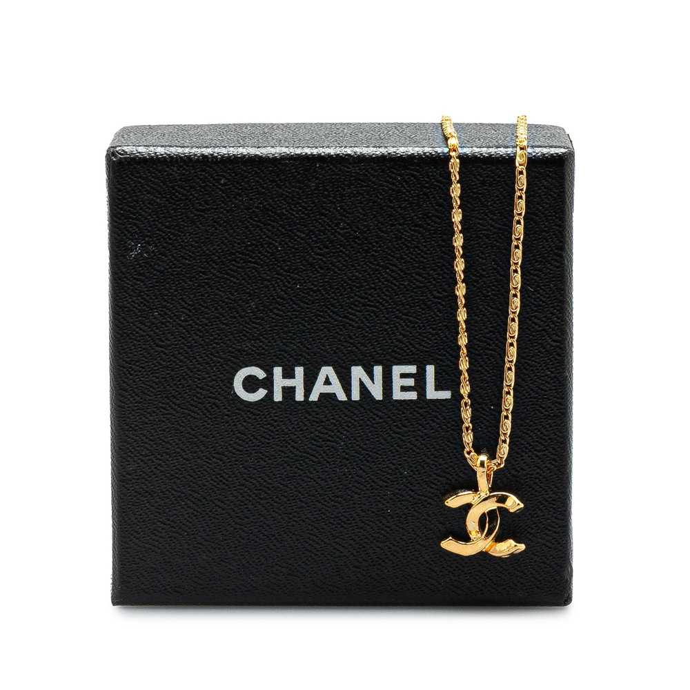 Chanel Gold Gold Plated CC Pendant Necklace - image 5