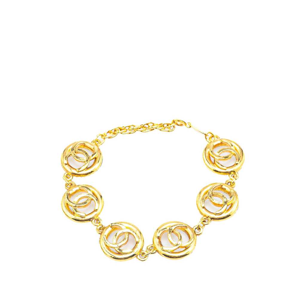 Chanel Gold Gold Plated CC Chain Bracelet - image 1