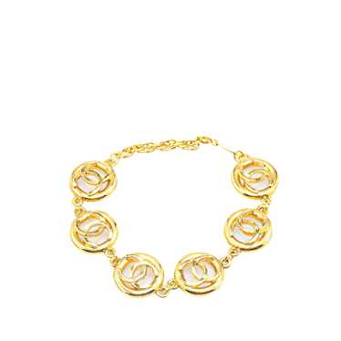 Chanel Gold Gold Plated CC Chain Bracelet - image 1