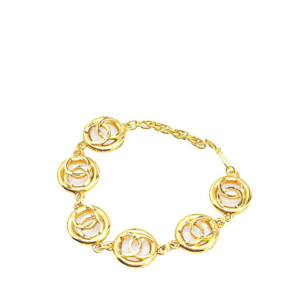 Chanel Gold Gold Plated CC Chain Bracelet - image 2