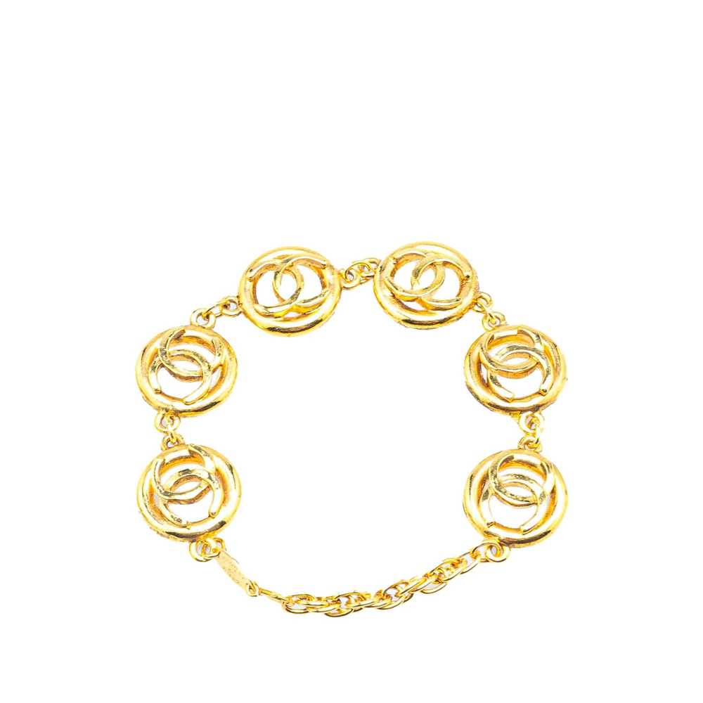 Chanel Gold Gold Plated CC Chain Bracelet - image 3