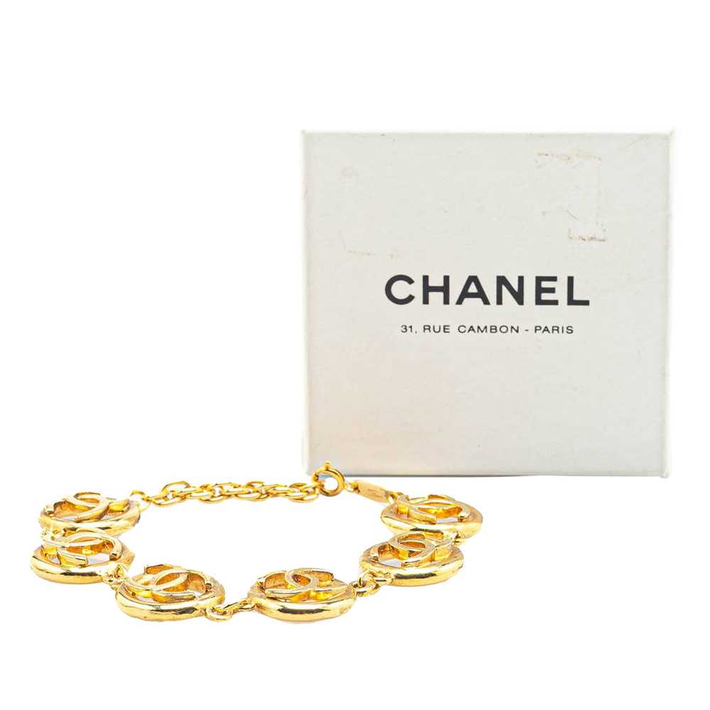 Chanel Gold Gold Plated CC Chain Bracelet - image 6