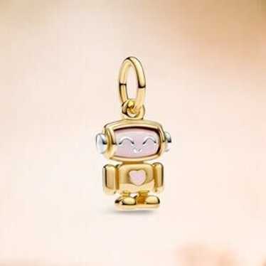 Pandora Spinnable Face Robot Dangle Charm - image 1