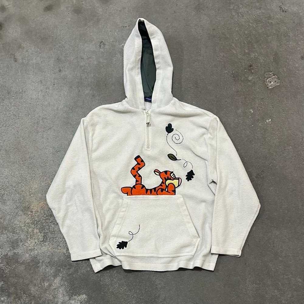 Vintage Tigger Winnie the Pooh Disney Fleece Hood… - image 1