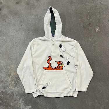 Vintage Tigger Winnie the Pooh Disney Fleece Hood… - image 1