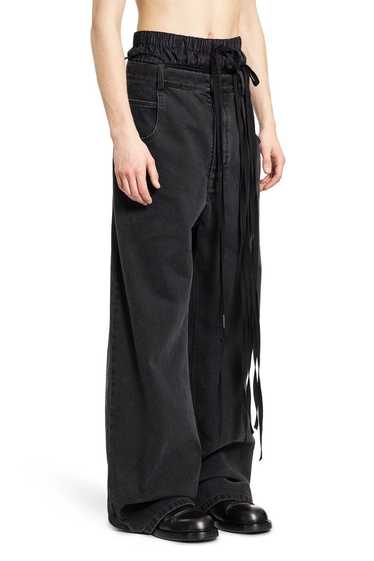 ANN DEMEULEMEESTER ブラックサルエルパンツ 36 ANN DEMEULEMEESTER high-waist 2way black pants | NOIR ONLINE