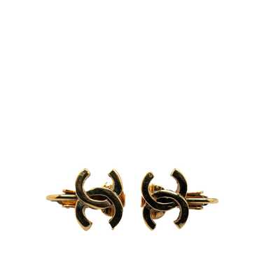 Chanel Gold Gold Plated CC Clip On Earrings - image 1