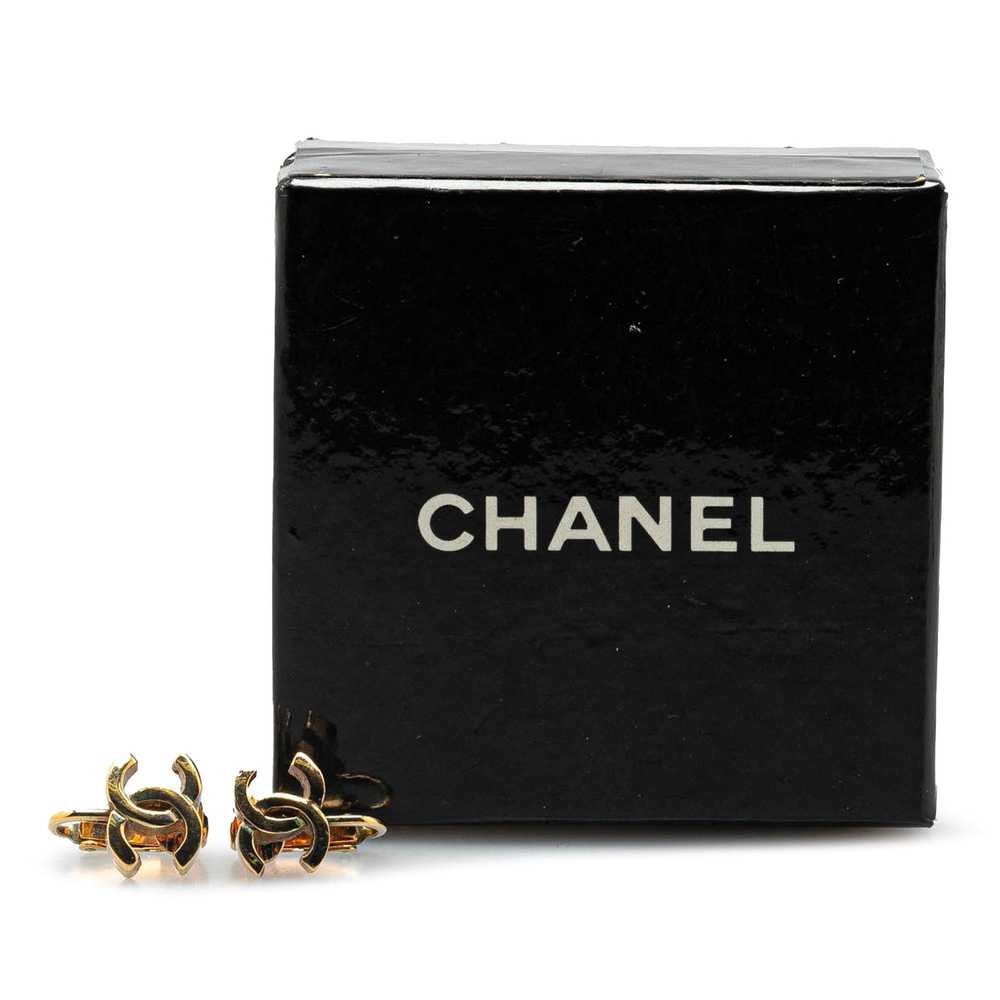 Chanel Gold Gold Plated CC Clip On Earrings - image 5