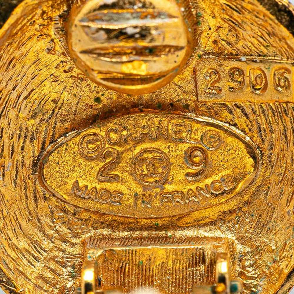 Chanel Gold Gold Plated CC Clip On Earrings - image 3