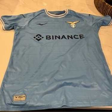 [新品] Lazio binance サッカー ユニフォーム　Lサイズ 水色 Lazio, Men's Jersey, 2022/23 Season Official Home : Amazon