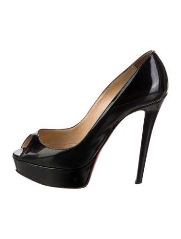 Christian Louboutin Patent Leather Sandals Black … - image 1