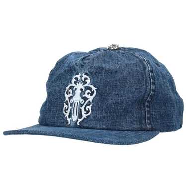 Chrome Hearts Dagger Embroidered Silver Button Denim Cap