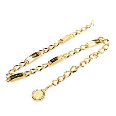 Gold Chanel Gold Plated Medallion Chain Belt - image 1