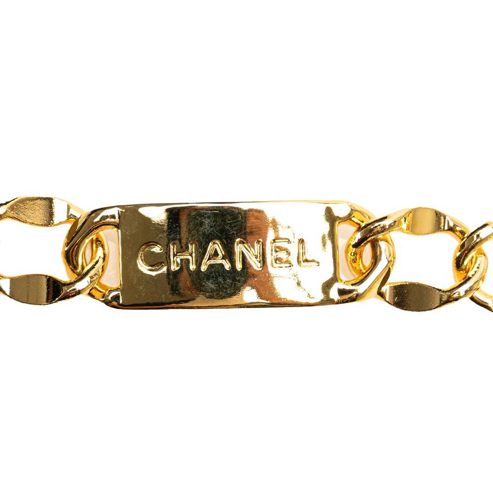 Gold Chanel Gold Plated Medallion Chain Belt - image 3