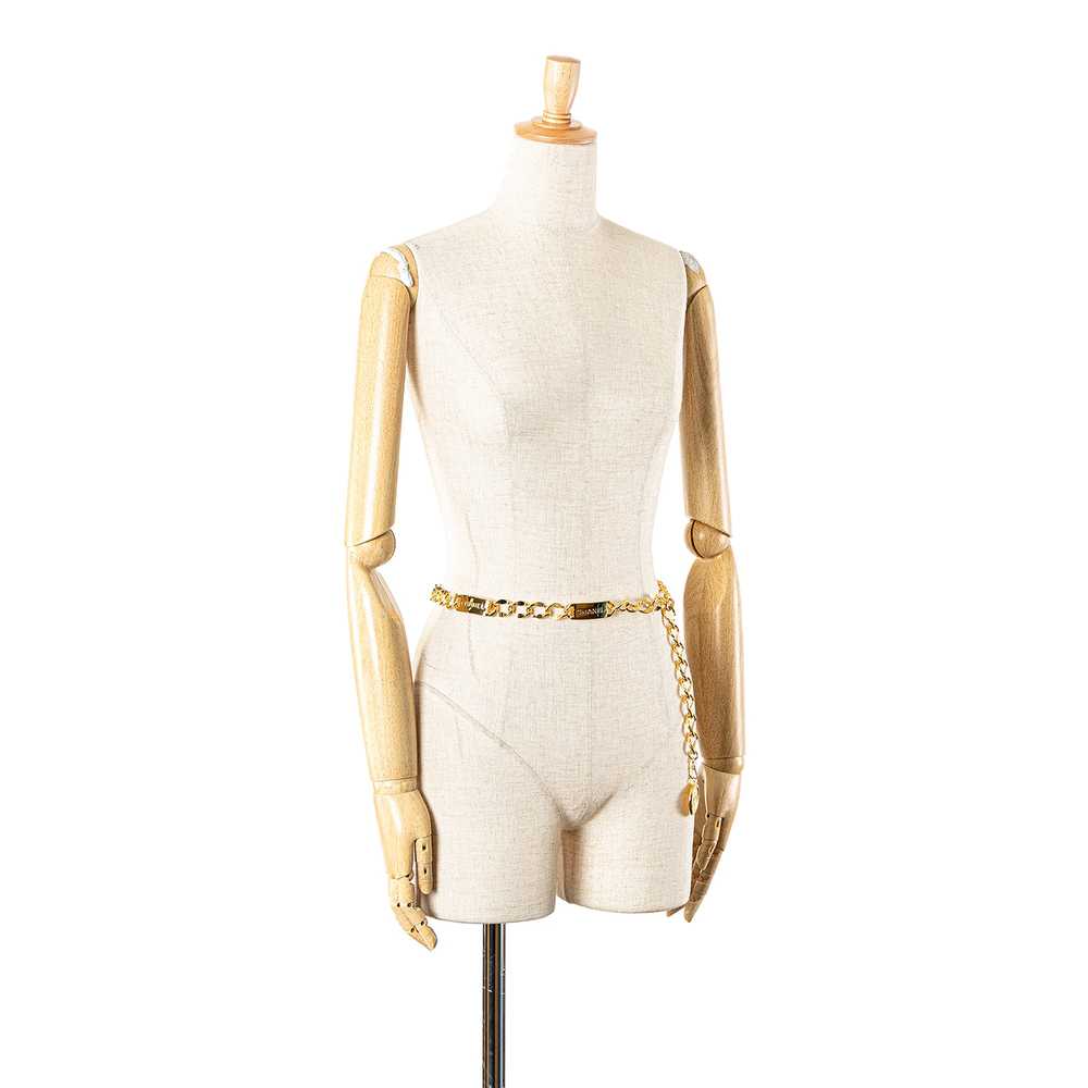 Gold Chanel Gold Plated Medallion Chain Belt - image 5