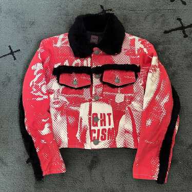 Jean Paul Gaultier Pre-Owned 1997 Faces Print Denim Jacket