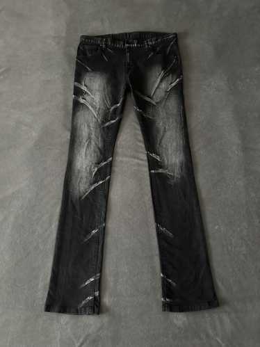 Tornado Mart Washed Black 'Rust Fade' Flared Cut Denim