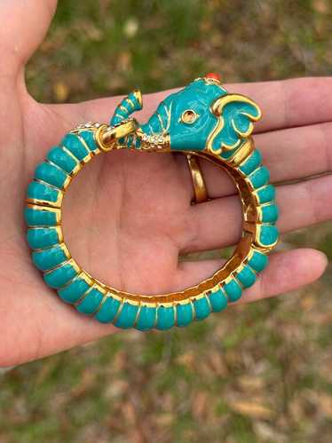 KJL Kenneth Jay Lane  Elephant Turquoise Limited … - image 1