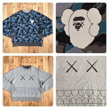 ☆リバーシブル☆ kaws × bape スウェット cloud camo a bathing