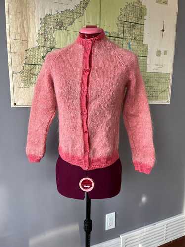 Pink mohair cardigan 1960s - Gem