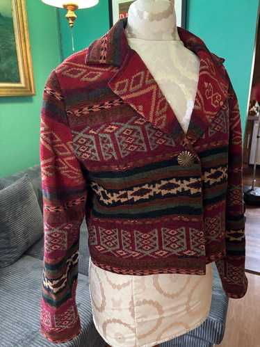 【美品】Painted Pony(M)花柄ジャケット＊総柄＊ビンテージ＊USA製 Vintage Painted Pony Jacket Womens Small Tapestry Floral