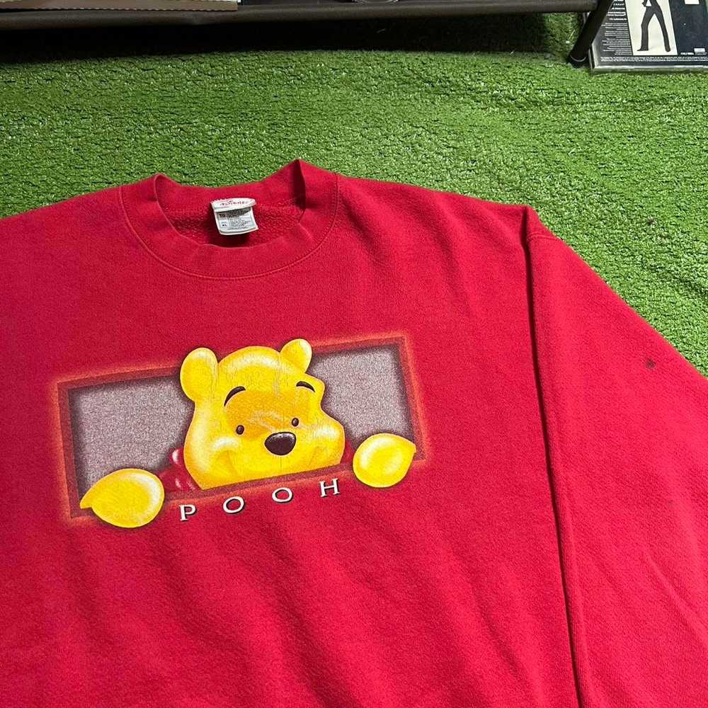 vintage winnie the pooh disney red crewneck - image 2
