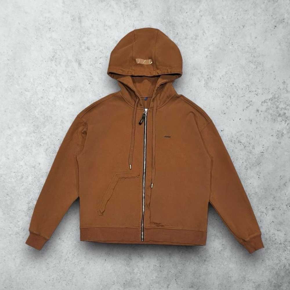 Ader Error Ader Error Brown ZipUp Hooded Jacket w… - image 1