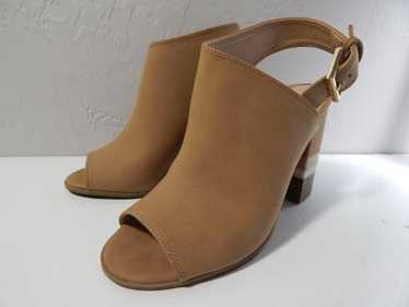 APT 9 Block Heel Faux Suede-Size 7M-Open Toe Adju… - image 1