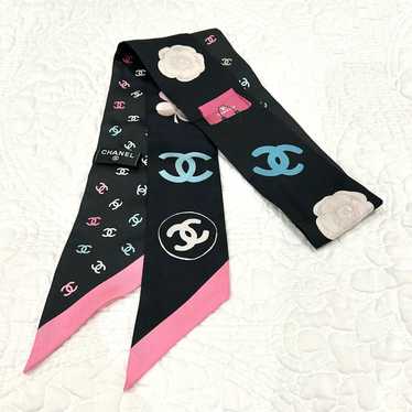 Chanel scarf silk black - Gem
