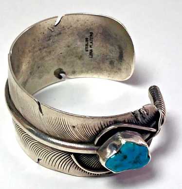 Lena Platero Vintage Native American Navajo Turquoise Multi Stone Sterling Silver Bracelet