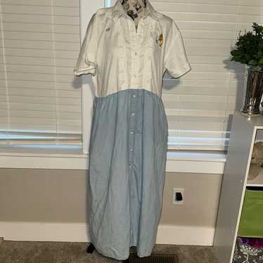 Vintage Winnie The Pooh Denim Disney Store Dress - image 1
