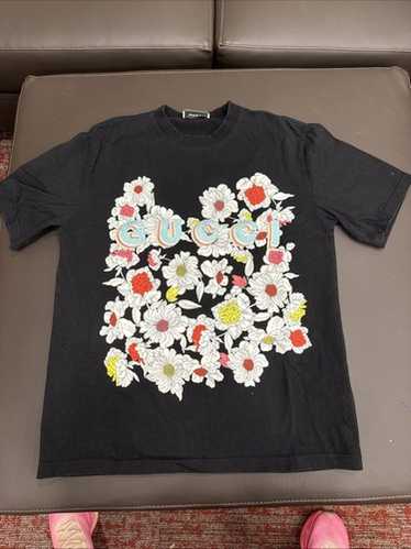 ★ビンテージ！GUCCIグッチ　90s Tシャロゴ　フラワー　花柄 GUCCI☆花柄ローファー