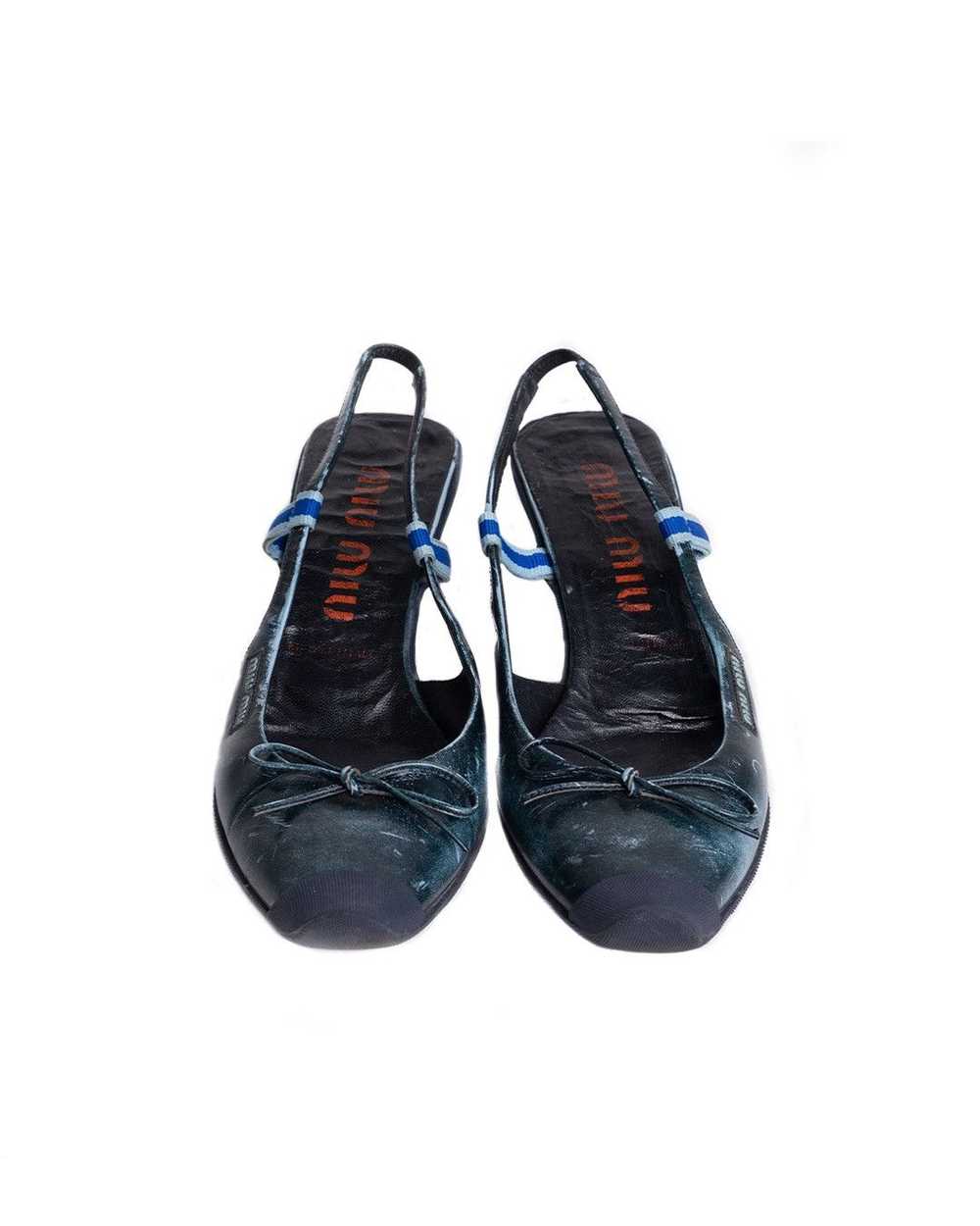 Miu Miu Miu Miu S/S2000 Leather Mules in Blue - image 5