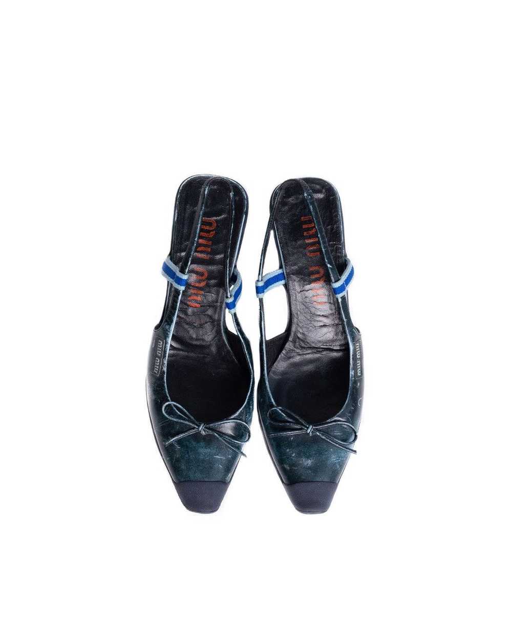 Miu Miu Miu Miu S/S2000 Leather Mules in Blue - image 6