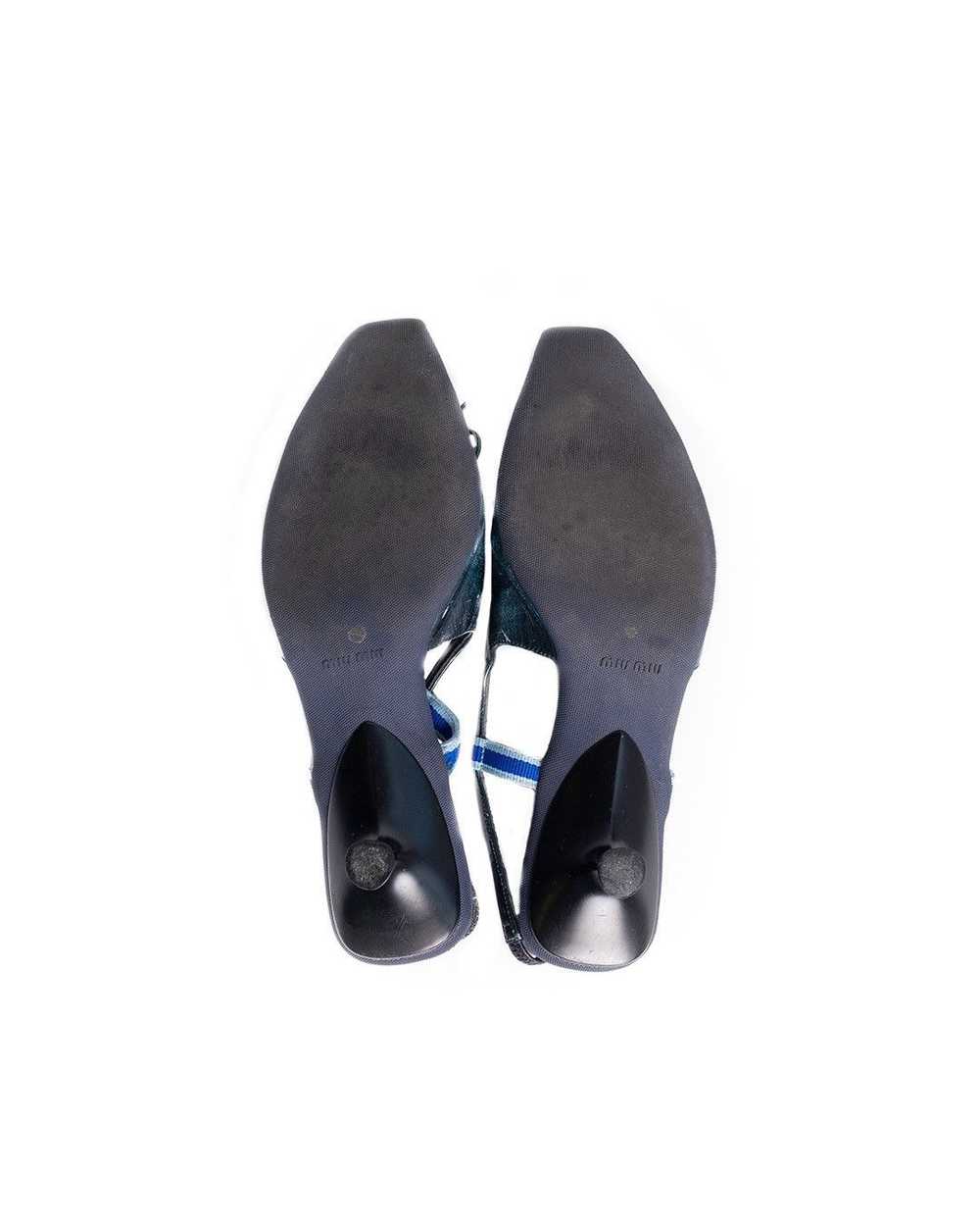 Miu Miu Miu Miu S/S2000 Leather Mules in Blue - image 7