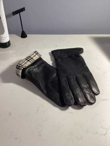 Burberry Leather Glove Black バーバリー レザー手袋 Burberry Rib-Cuff Leather Gloves | Saks Fifth Avenue