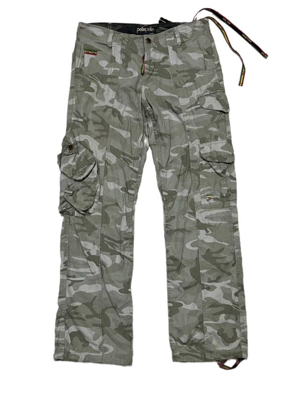 Pelle Pelle × Streetwear × Very Rare PELLE PELLE Soljah Rare Design Camo Cargo Pant