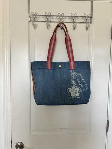 バッグ Coach Denim Signature Tote Bag COACH® | Field Tote Bag 40 In Signature Denim