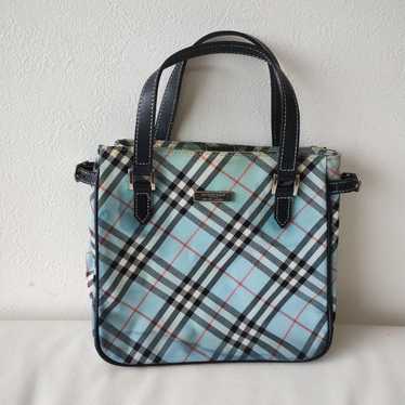 林檎　BURBERRY  BLUE LABEL BURBERRY BLUE LABEL Nova Check Canvas & Leather Tote Hand